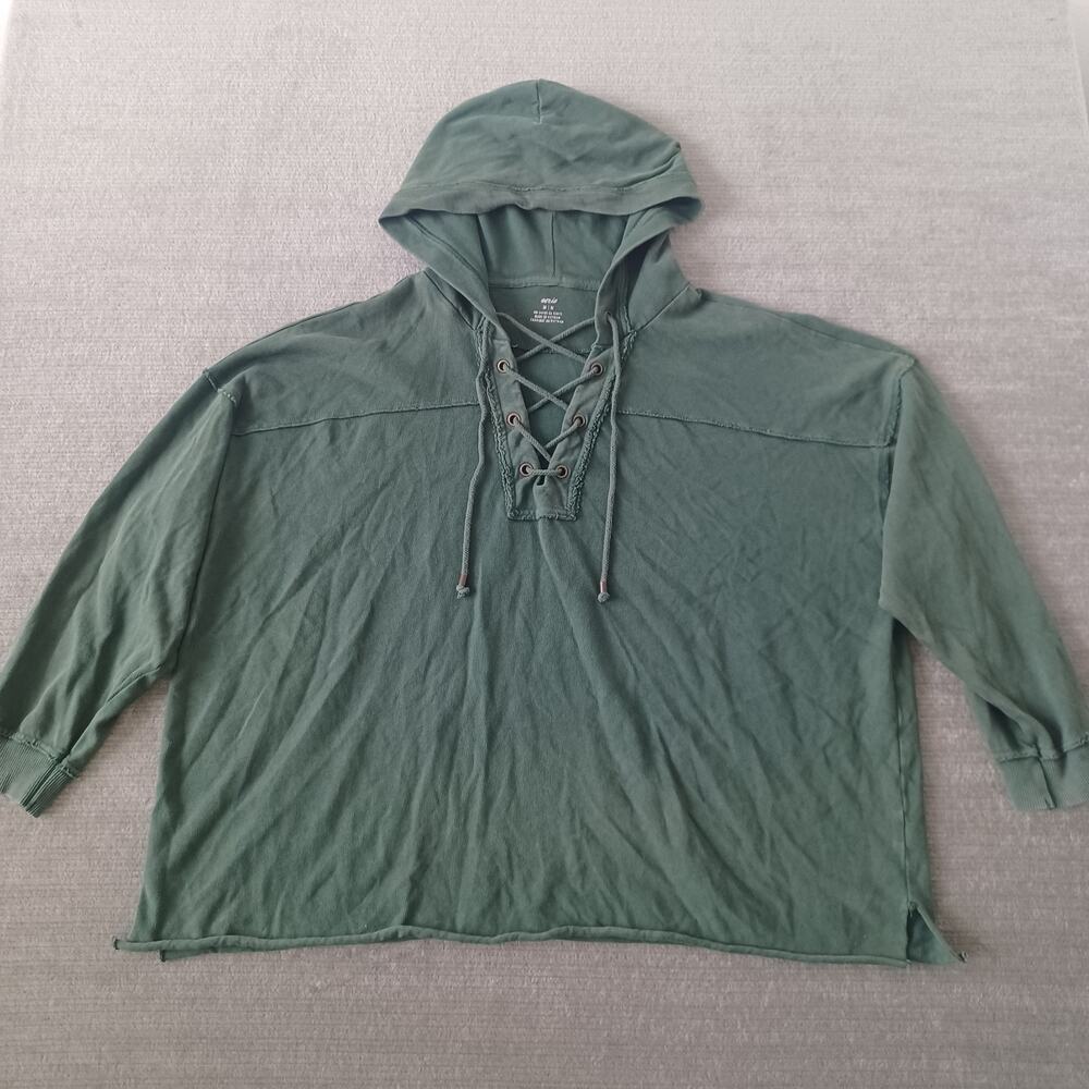 Aerie Pullover Sweater Women M Forest Green‎ Hoodie Oversized Casual Lounge